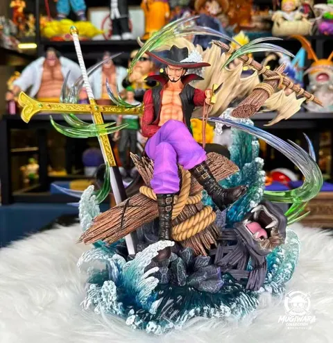 One Piece – Dracule Mihawk – pose sentado – Wake Studio Garage Kit