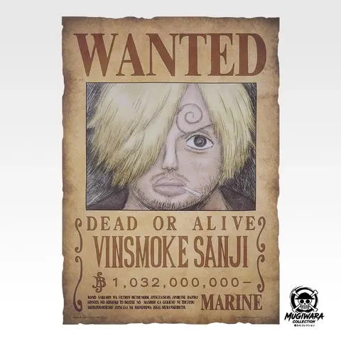 Póster Wanted Sanji - Ichiban Kuji One Piece GIANT BASH!! Vol.2