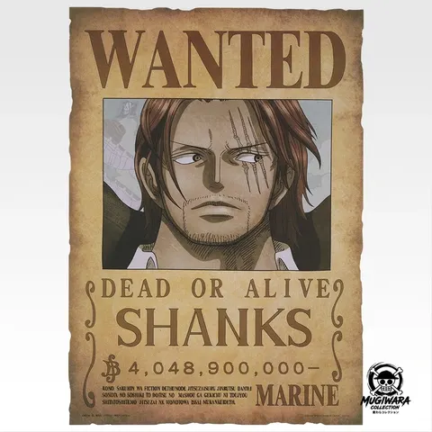 Póster Wanted Shanks - Ichiban Kuji One Piece GIANT BASH!! Vol.1